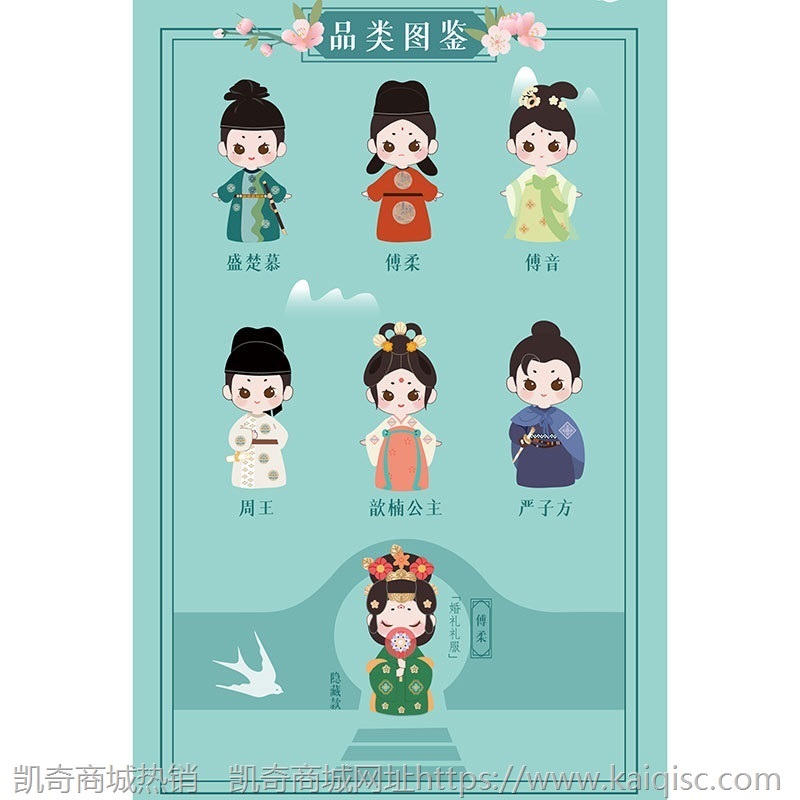 正品Cindy梦红楼国风金陵12钗盲盒公仔四大名著手办玩具玩偶摆件