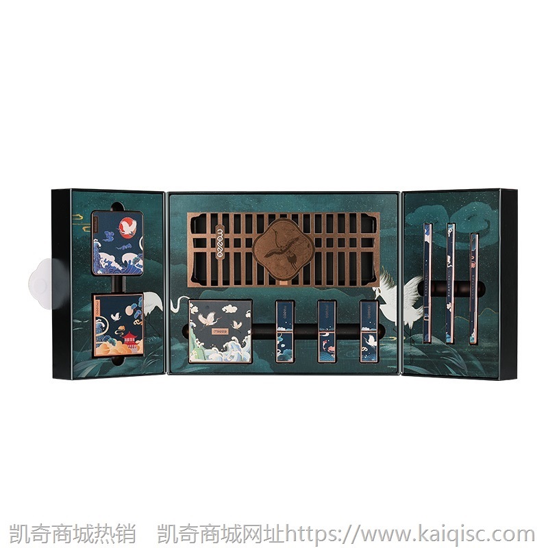 暮色余晖彩妆套装高定礼盒 中国风雕花口红养肤彩妆全套礼品套盒