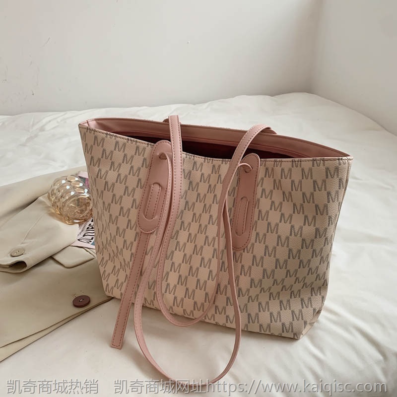 大容量托特女包bags2021春夏新款韩版时尚字母印花单肩皮质大包包