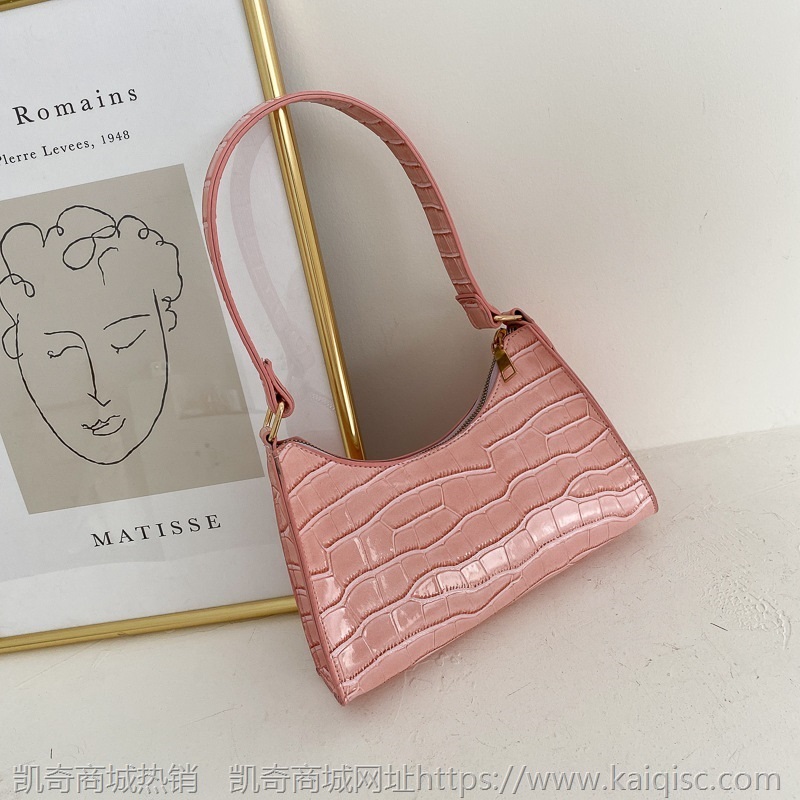 秋季鳄鱼纹腋下包 2021女包新款包包女流行单肩女包小众包包女包