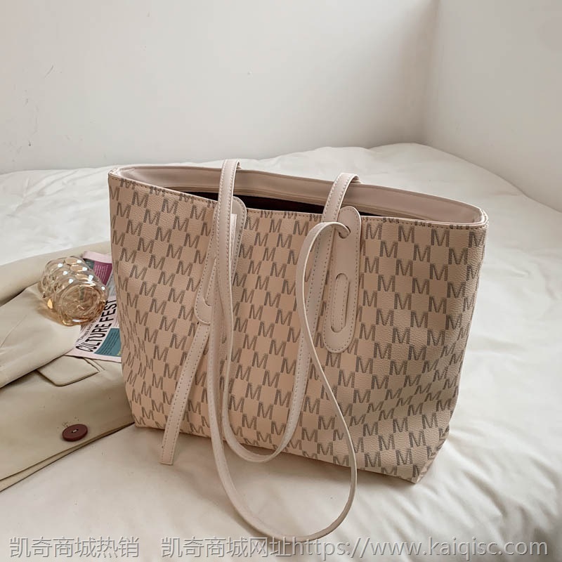 大容量托特女包bags2021春夏新款韩版时尚字母印花单肩皮质大包包