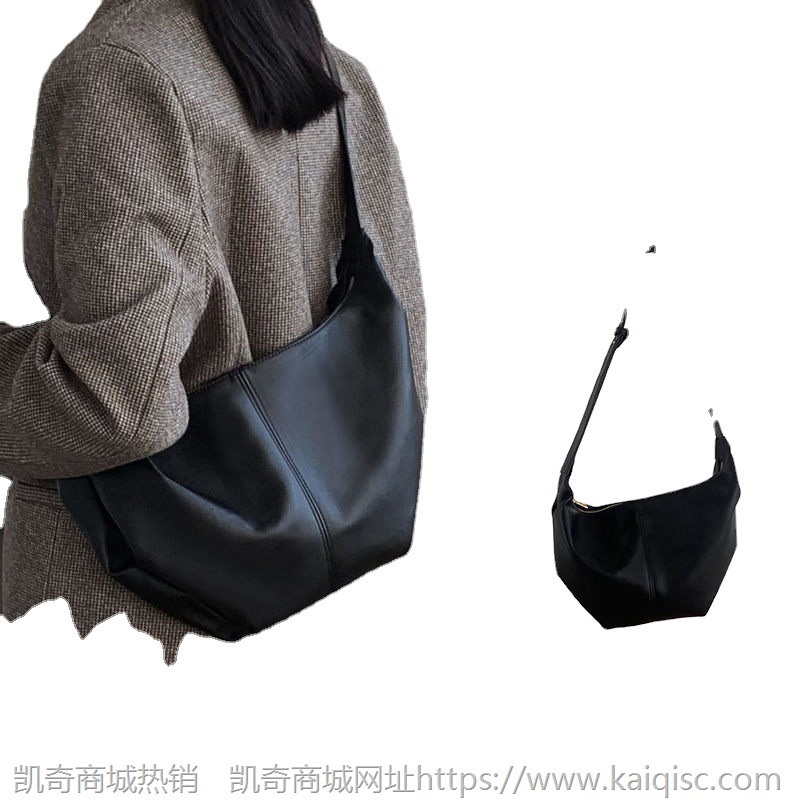 包邮包包女包2021新款韩版斜挎包大容量饺子包软皮托特包百搭潮单