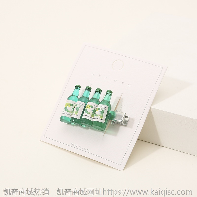 可爱ad钙奶发卡儿童饮料发夹网红萌趣搞怪女童娃哈哈碎发夹子头饰