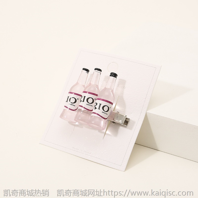 可爱ad钙奶发卡儿童饮料发夹网红萌趣搞怪女童娃哈哈碎发夹子头饰