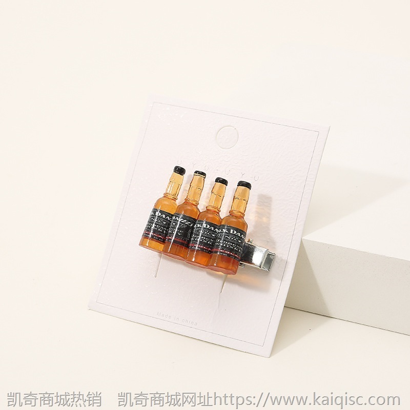 可爱ad钙奶发卡儿童饮料发夹网红萌趣搞怪女童娃哈哈碎发夹子头饰