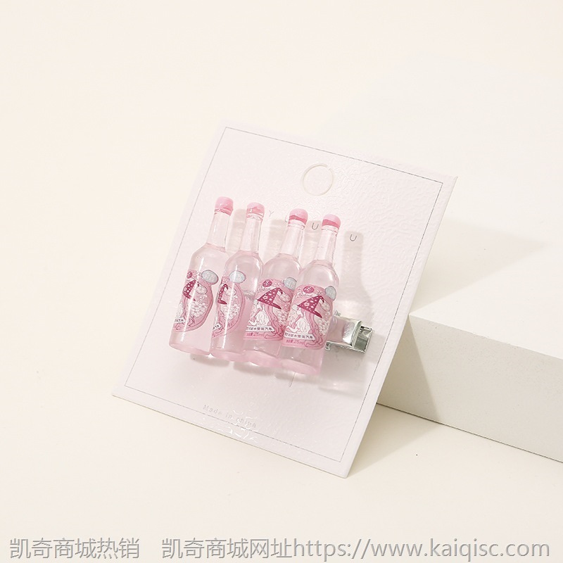 可爱ad钙奶发卡儿童饮料发夹网红萌趣搞怪女童娃哈哈碎发夹子头饰
