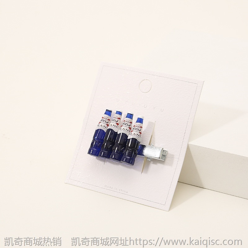 可爱ad钙奶发卡儿童饮料发夹网红萌趣搞怪女童娃哈哈碎发夹子头饰