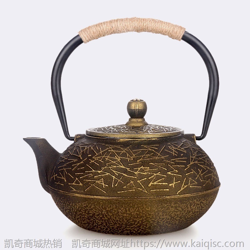 家居软装新中式茶室茶壶装饰柜摆件茶样板房复古博古架艺术铁茶壶