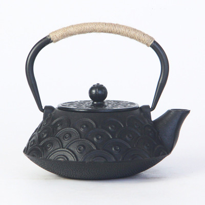 家居软装新中式茶室茶壶装饰柜摆件茶样板房复古博古架艺术铁茶壶