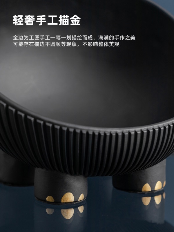 创意轻奢吞金兽玄关钥匙收纳桌面摆件家居饰品客厅茶几果盘收纳盒