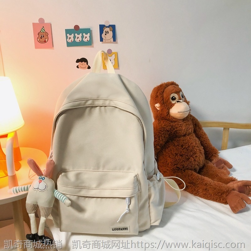 书包双肩潮ins韩版原宿ulzzang高中学生初中生双肩包简约潮酷背包