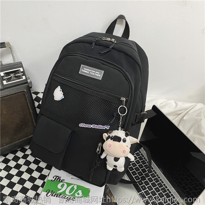 双肩包女2021新款日系街头学生大容量书包韩版森系旅行双肩背包