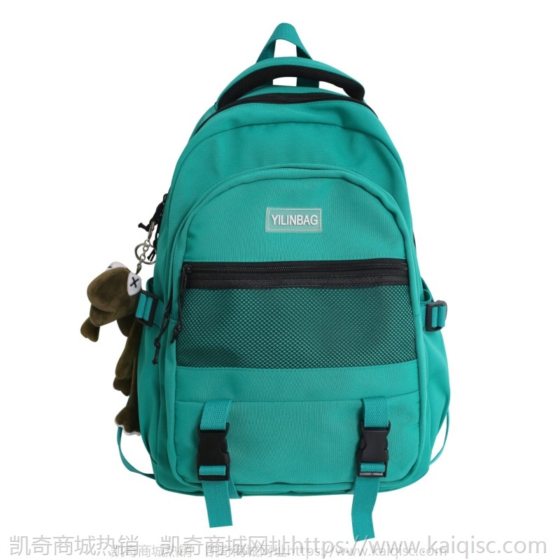 2021新款初中学生背包女孩韩版ins撞色校园双肩包交叉绳书包女