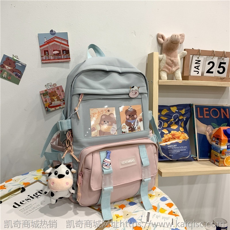 书包女韩版原宿ulzzang高中少女简约背包大学生初中生双肩包日系