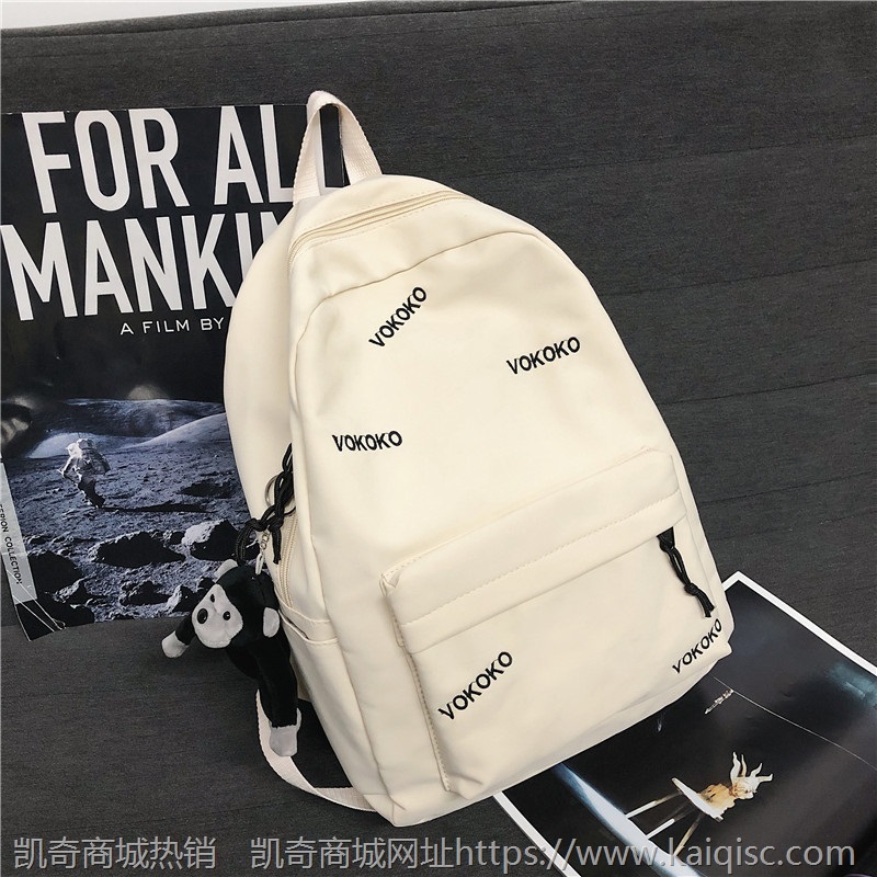 学院风ins字母学生书包2020日韩系休闲大容量初高中生双肩包批发