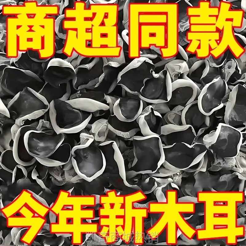 木耳东北黑木耳干货500g椴木小碗耳野生秋木耳无根干木耳云耳散装