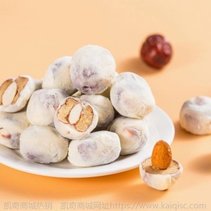 网红奶枣夹巴旦木奶芙枣独立包装奶酪枣坚果休闲奶油红枣零食批发