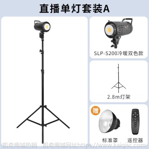 摄力派S200摄影补光灯直播间常亮灯led遥控可调色拍摄影棚打光灯