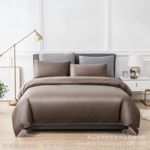 工厂现货清仓，一件代发 COMO 400根高支高密 纯棉贡缎床品四件套