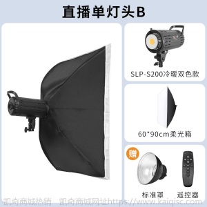 摄力派S200摄影补光灯直播间常亮灯led遥控可调色拍摄影棚打光灯