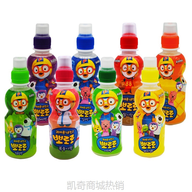 韩国  啵乐乐 热带水果草莓蓝莓儿童饮料235ml*24瓶多种
