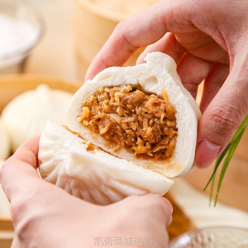 扬州东园包子萝卜丝包大包子半成品早餐80g*6共480g冷冻加热即食