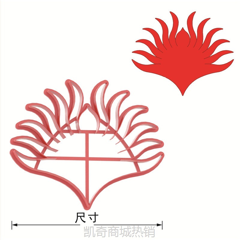 老虎耳风轮格桑花底座花蕊叶子佛手花寿桃花馍模具馒头印面食新款