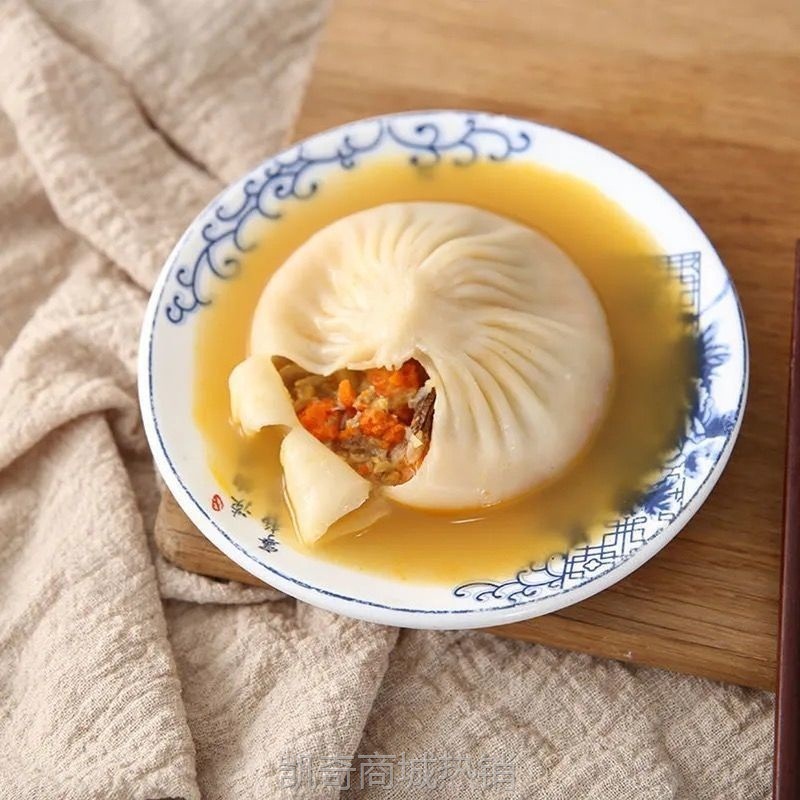 【包邮】靖江蟹黄汤包正宗灌汤包速冻方便速食早餐半成品包可商用