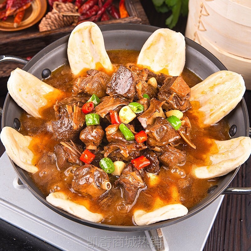 地锅雪鹅火锅餐饮酒店预制菜半成品特色铁锅炖鹅大排档夜宵特色菜