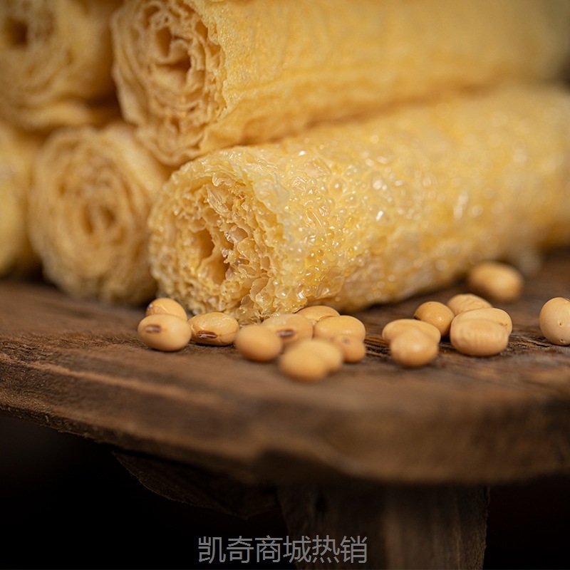 响铃卷黄金油炸腐竹豆皮素食麻辣烫火锅螺蛳粉厂家直销预制菜批发