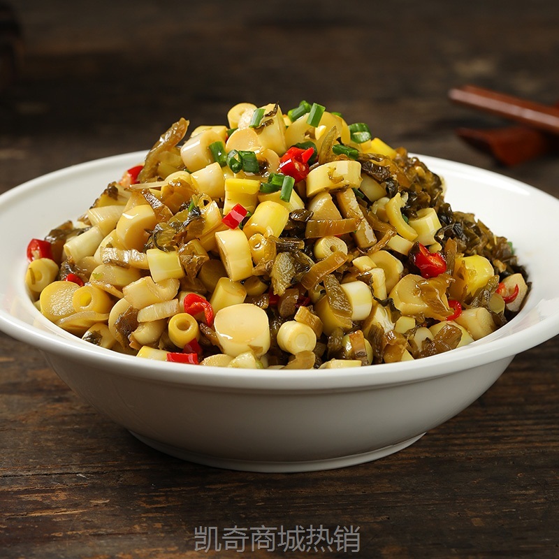 酸菜小笋湖南特产下饭菜无辣外婆菜嫩笋尖半成品菜预制菜咸菜