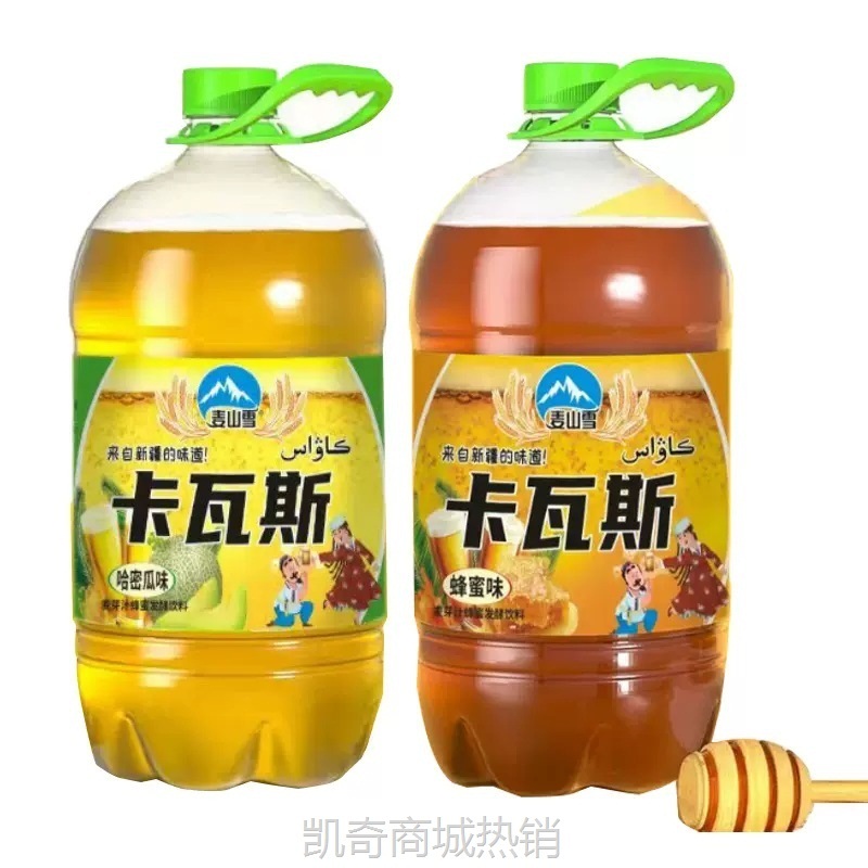 新疆特色风味蜂蜜饮料卡瓦斯1.5L/罐大桶发酵格瓦斯代发批发