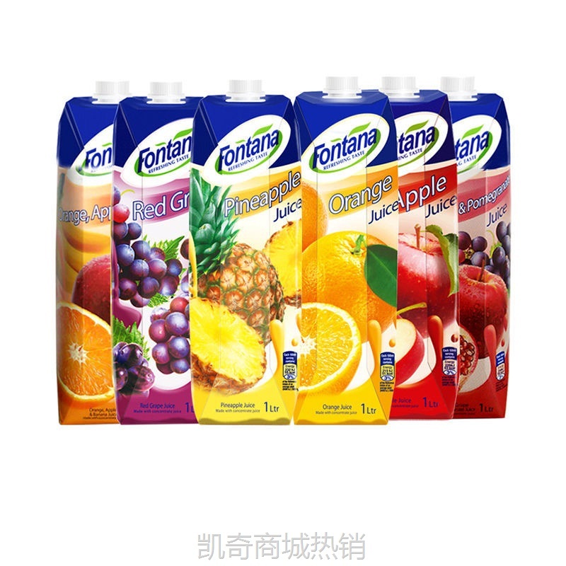 芳塔娜菠萝汁原装进口果汁1L瓶装芬特乐饮料商用餐厅酒吧咖啡店