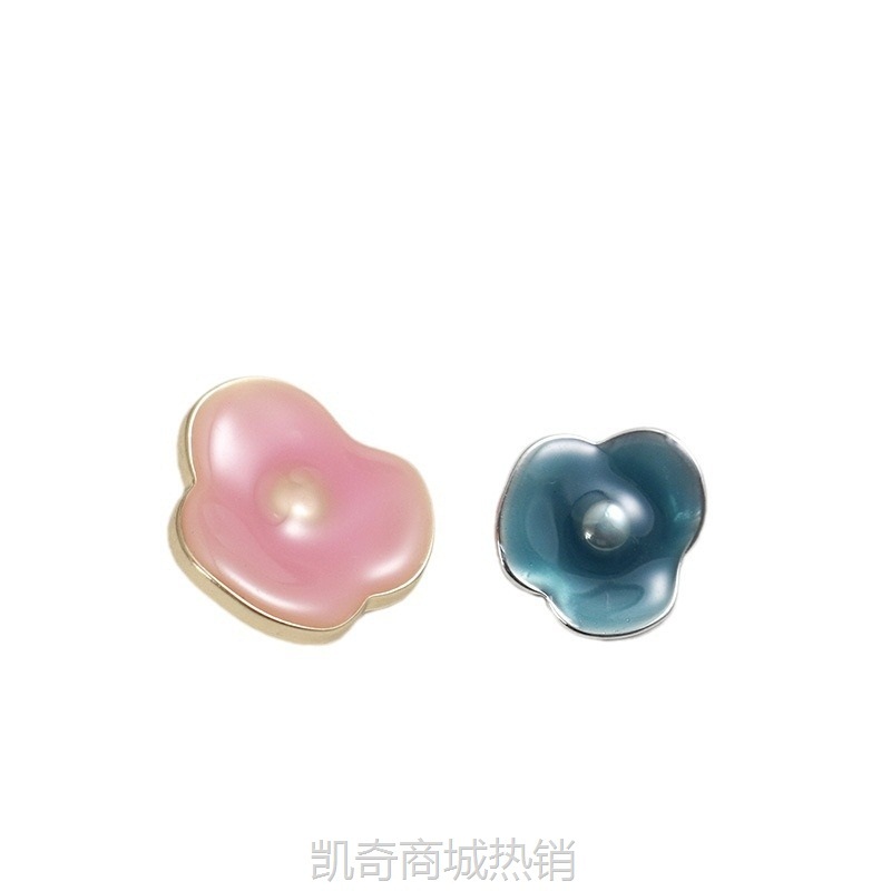 小香风不规则花朵点油金属纽扣皮草大衣装饰扣西服连衣裙手缝扣