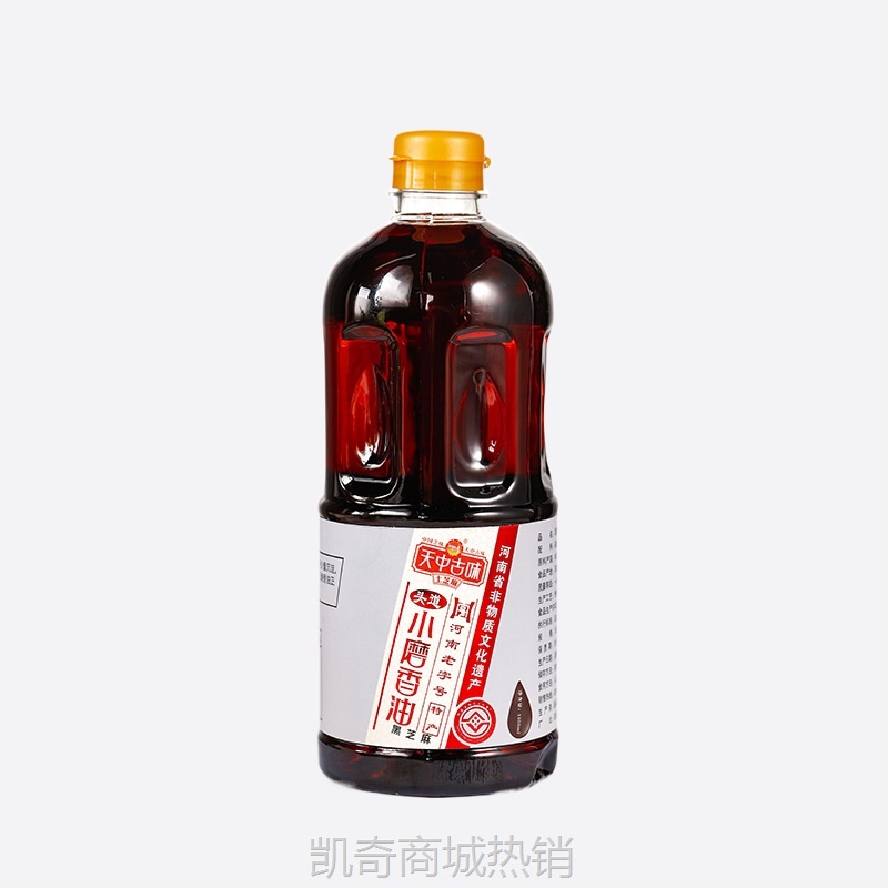 纯黑芝麻油河南驻马店小磨香油500ml家庭玻璃瓶装塑料瓶麻油