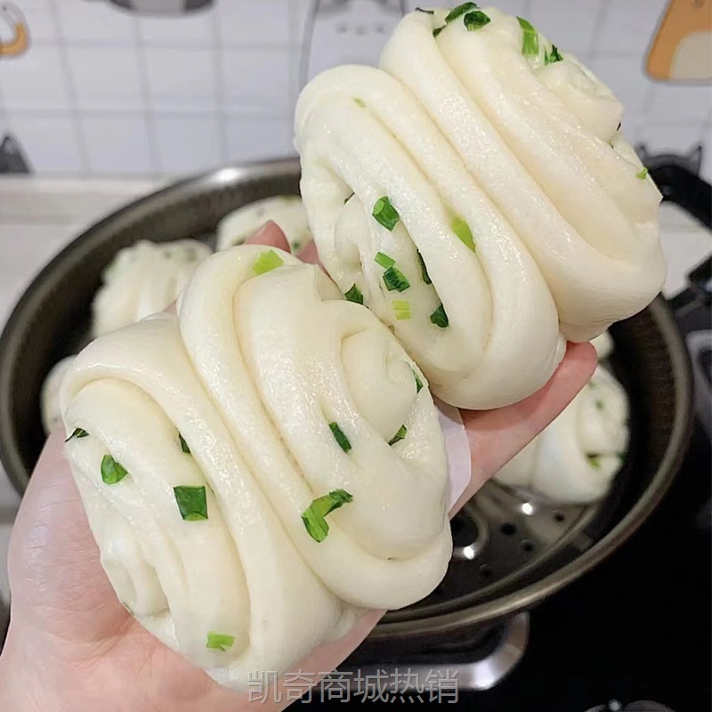 葱油花卷早餐半成品纯手工葱花馒头包子早点速食950克/25个实惠装
