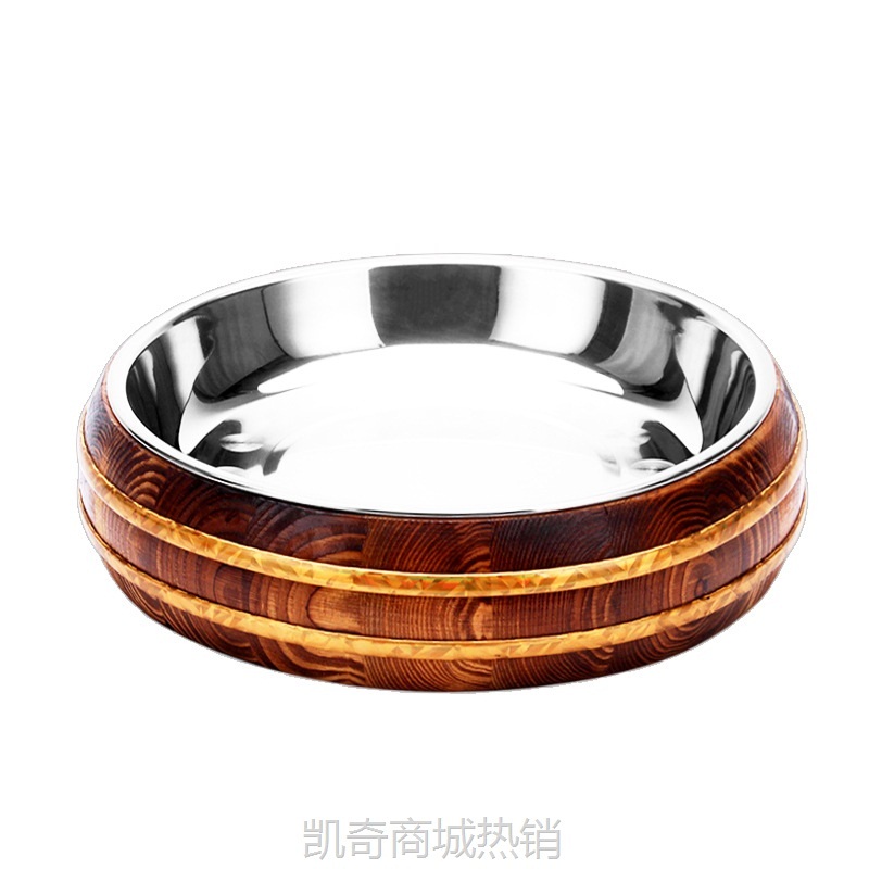 J&P小龙虾盘寿司刺身木盆米饭日韩料理盘盖浇饭木桶饭大盘鸡木质
