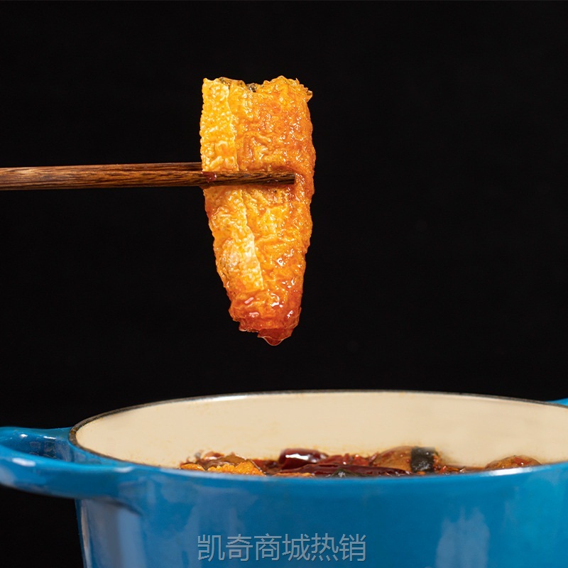 响铃卷黄金油炸腐竹豆皮素食麻辣烫火锅螺蛳粉厂家直销预制菜批发