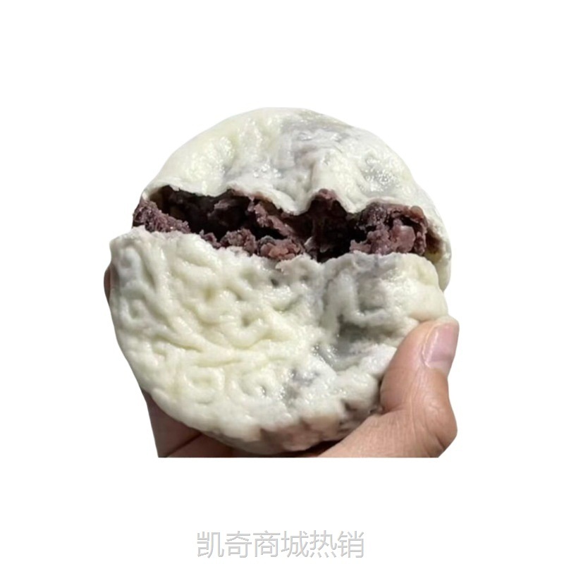 aw薄皮豆沙包纸皮红豆沙馒头老式手工红豆馅包子枣泥饼皮薄馅多馍