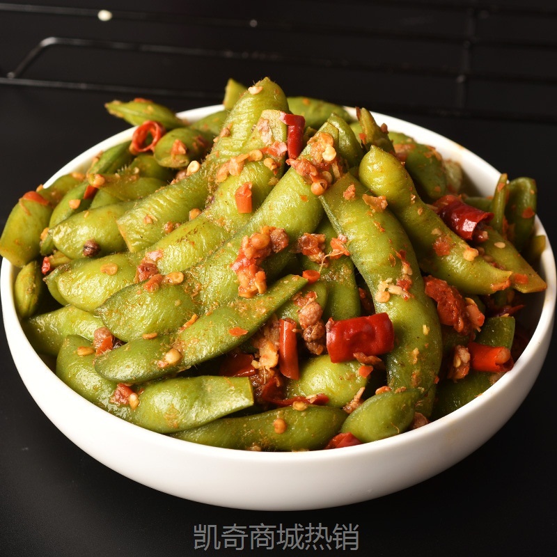 香辣毛豆400g凉菜开袋即食酒店饭店餐饮半成品冷菜凉拌菜预制菜