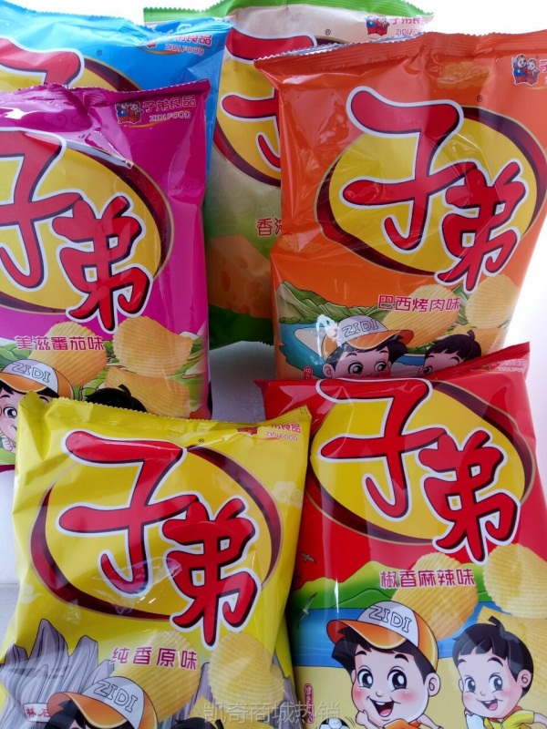 【♥首购3元♥】子弟食品 95g子弟麻辣/番茄/黄瓜/原味/烤肉/海苔味 薯片 批发