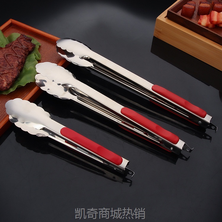 【♥首购3元♥】食品夹不锈钢烧烤夹自助餐厨房防烫面包夹子酒店牛排夹烤肉食物夹
