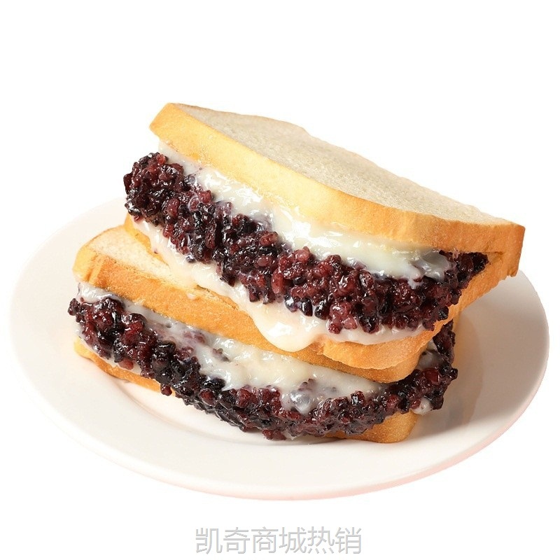 【♥凯奇美食供应链♥】代餐紫米面包整箱奶酪夹心吐司充饥速食夜宵懒人健康零食早餐食品