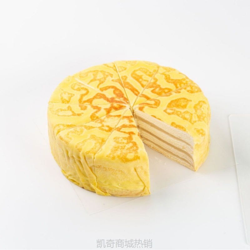 【♥凯奇美食供应链♥】榴莲千层蛋糕8寸切块动物奶油咖啡馆甜品店夜市摆摊会堂商用烘焙