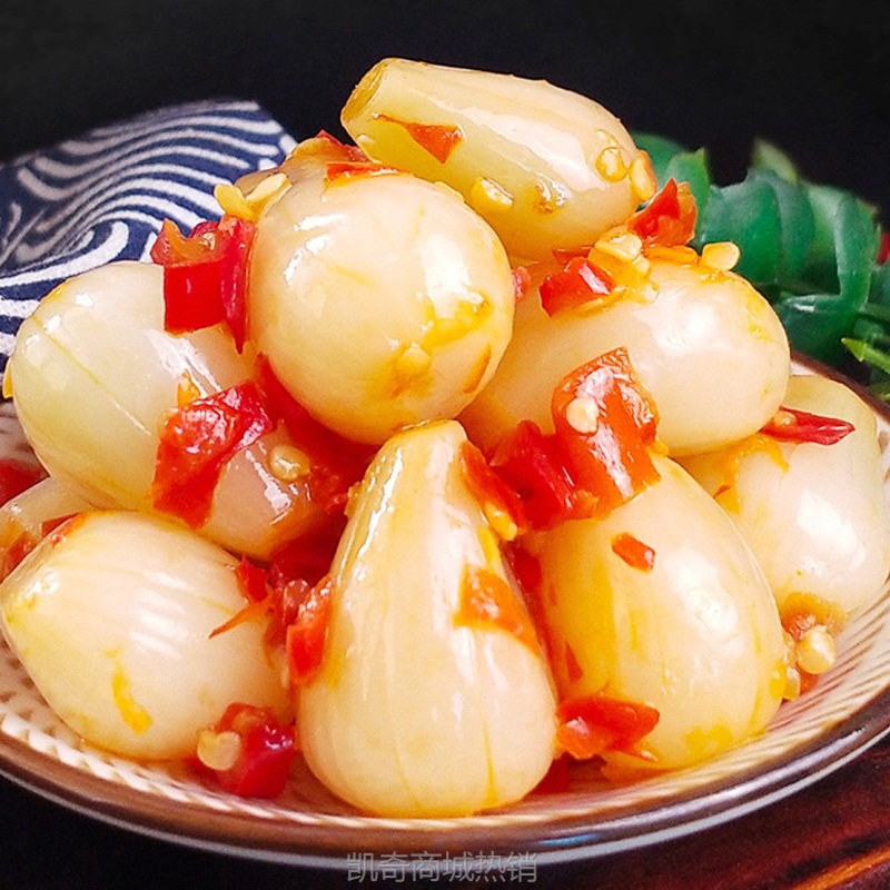 【♥凯奇美食供应链♥】剁椒藠头湖南特色农家手工制作剁辣椒荞头酸辣爽口开味下饭菜代发