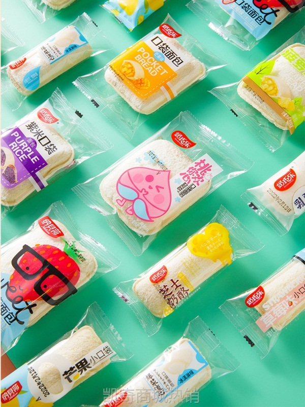【♥凯奇美食供应链♥】乳酸小口袋面包整箱早餐健康零食水果夹心菠萝吐司菠萝蛋糕食品
