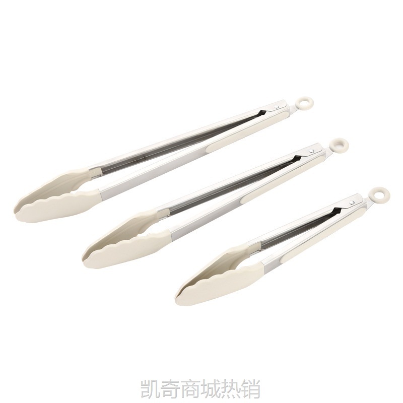 【♥首购3元♥】现货防烫烤肉夹自助餐夹带支架食物夹硅胶食品夹户外烧烤夹牛排夹