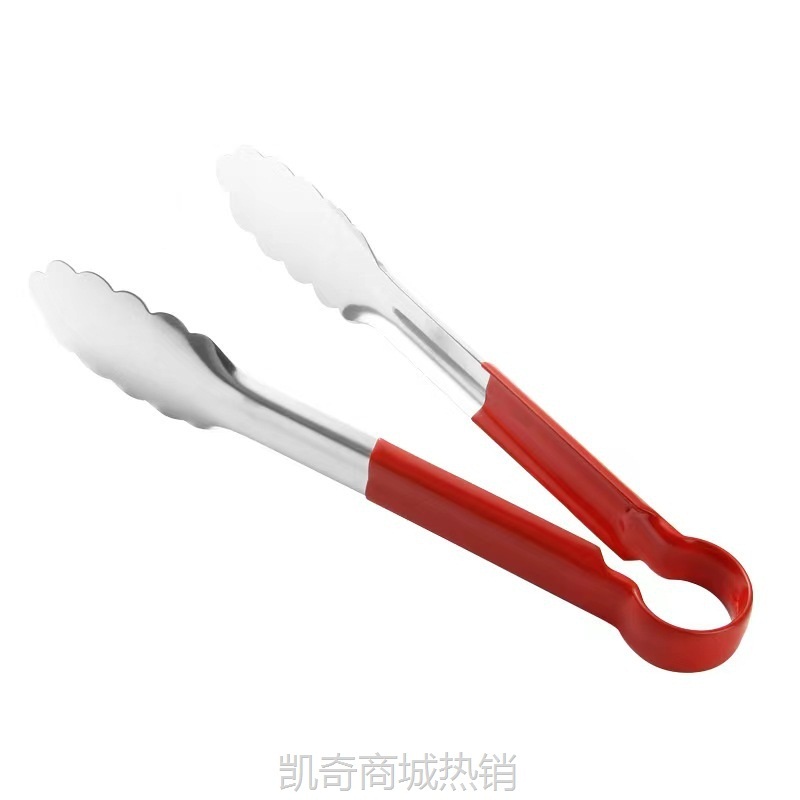 【♥首购3元♥】不锈钢食物夹加厚烘焙面包夹牛排烧烤夹家用餐厅自助餐硅胶食品夹