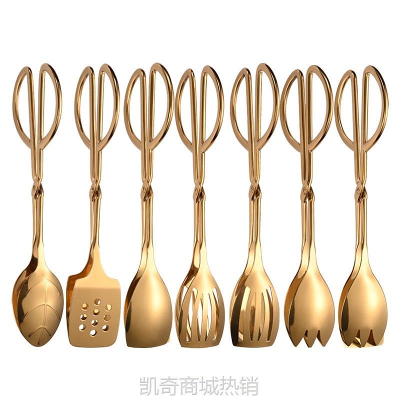 【♥首购3元♥】不锈钢剪刀夹食品夹剪刀型面包夹烧烤食物夹烤肉牛排夹自助餐用品