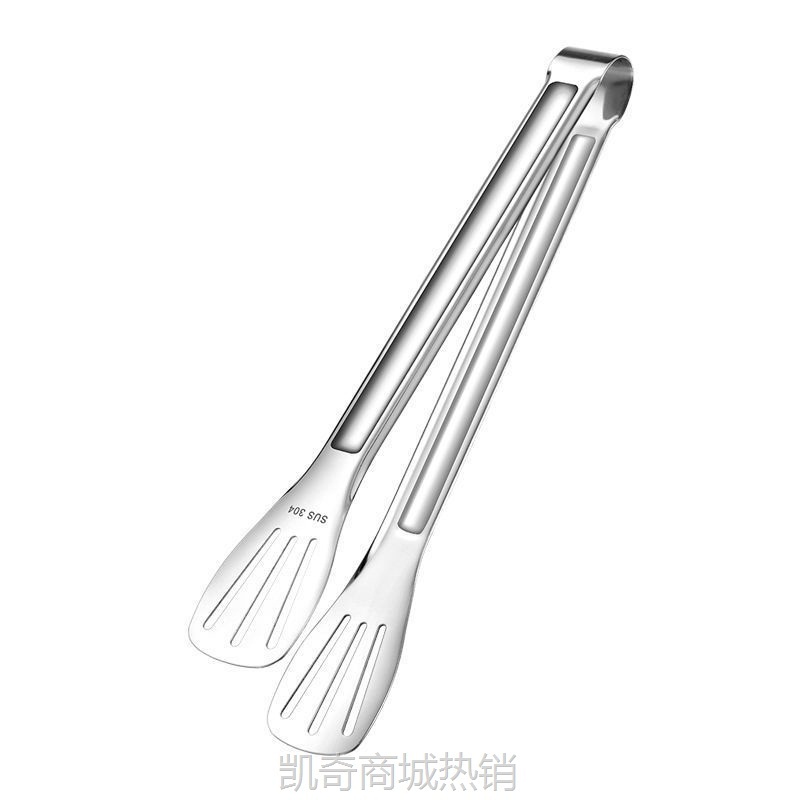 【♥首购3元♥】食品夹304不锈钢加厚面包夹烧烤牛排烤肉夹自助餐食物夹 一件代发